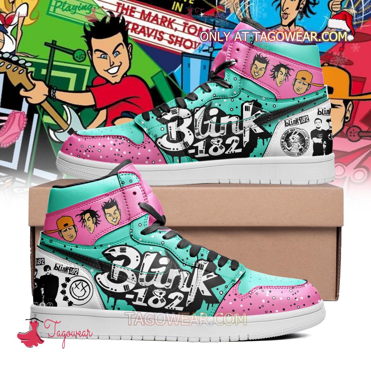 JWFancy Blink 182 AJ1 High Sneakers Shoes For Men And Women
