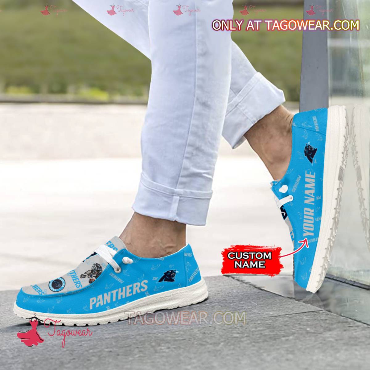 JWFancy Carolina Panthers  Personalized Hey Dude Shoes For Men And Women