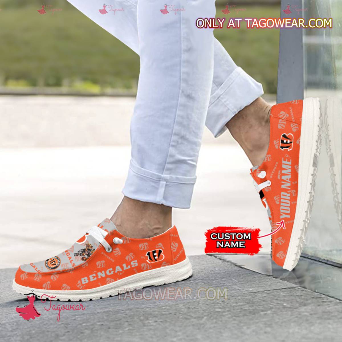 JWFancy Bengals Personalized Hey Dude Shoes For Men And Women
