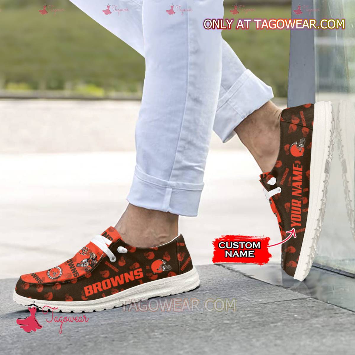 JWFancy Cleveland Browns Personalized Hey Dude Shoes For Men And Women