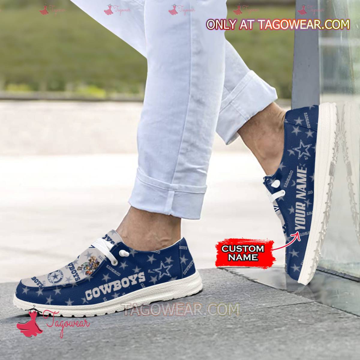 JWFancy Dallas Cowboys Personalized Hey Dude Shoes For Men And Women