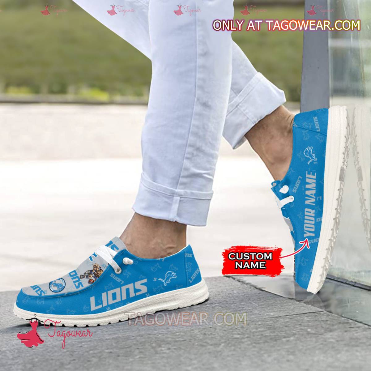 JWFancy Detroit Lions Personalized Hey Dude Shoes For Men And Women