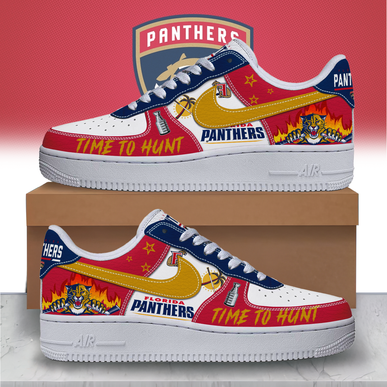 JWFancy Florida Panthers Air Low-Top Sneakers Shoes For Men And Women