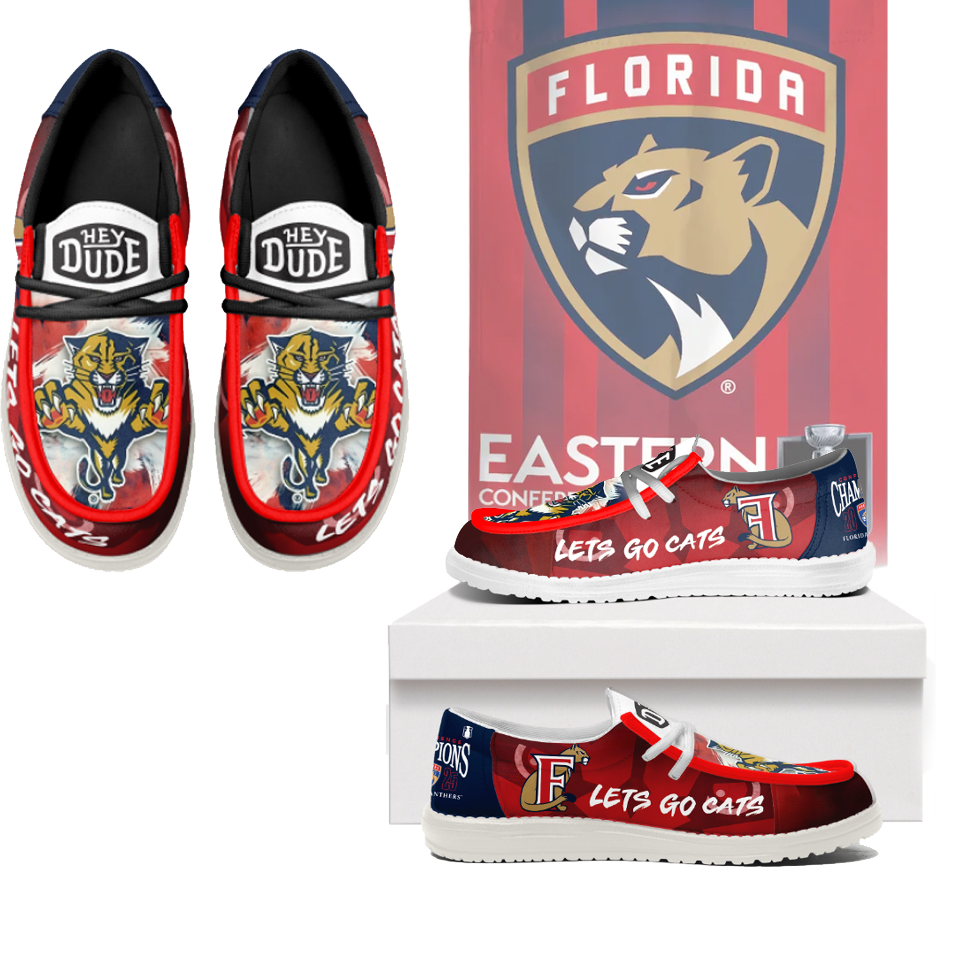 JWFancy Florida Panthers Hey Dude Shoes Gift For Fans