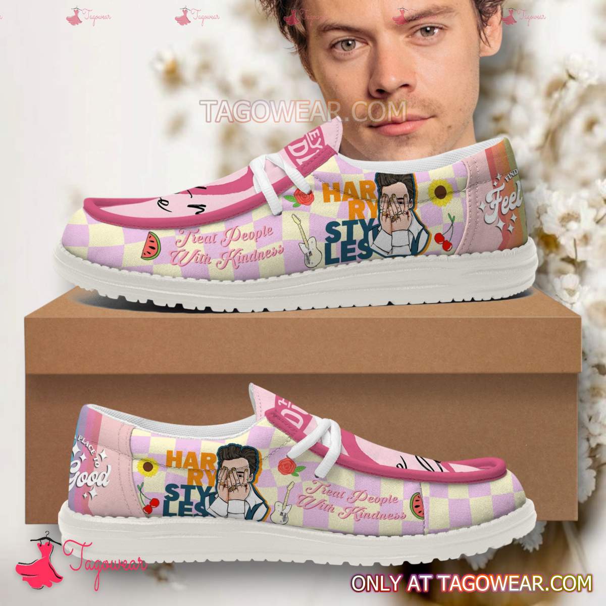 JWFancy Harry Styles Hey Dude Shoes Wally Men’s Lace Up Loafers Comfortable For Men And Women