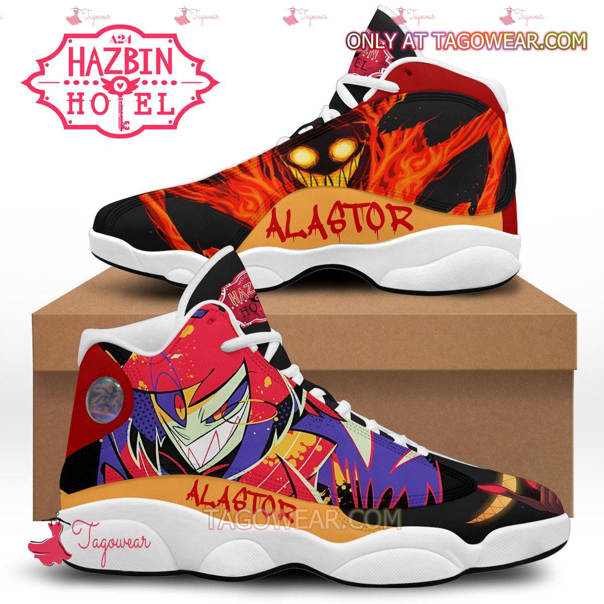 JWFancy Hazbin Hotel Alasto AJ13 Sneakers Shoes For Men And Women