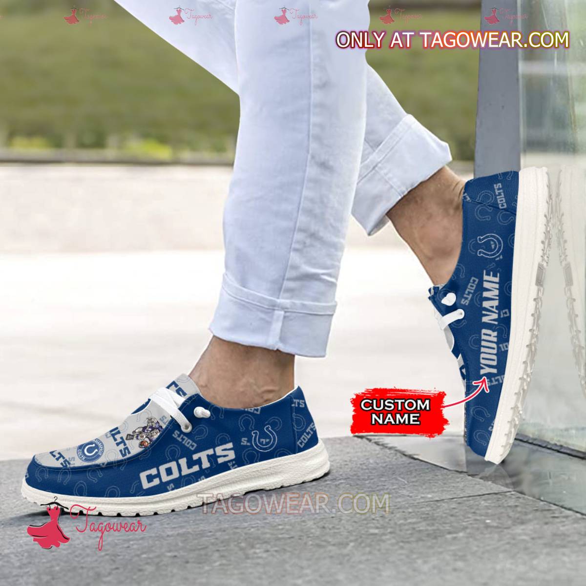 JWFancy Indianapolis Colts Personalized Hey Dude Shoes For Men And Women