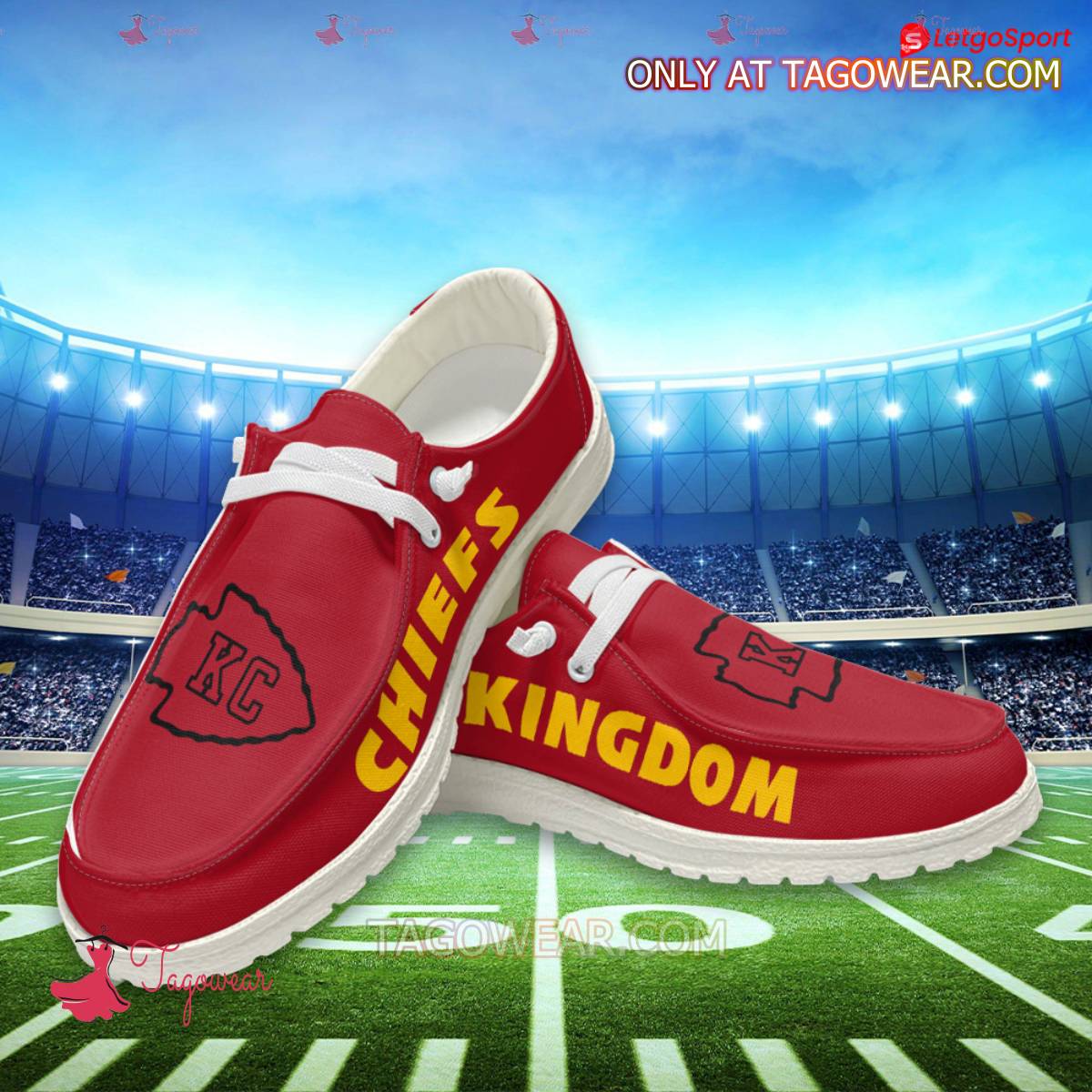 JWFancy Kansas City Chiefs Hey Dude Shoes Wally Men’s Lace Up Loafers Comfortable For Men And Women
