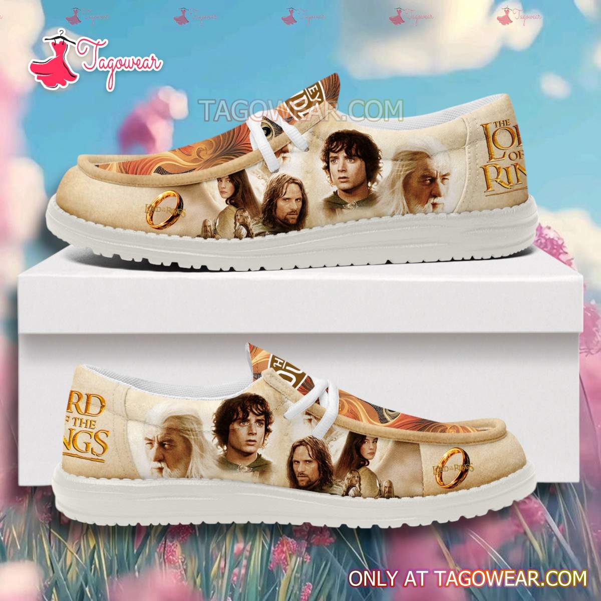 JWFancy Lord Of The Rings Hey Dude Shoes Wally Men’s Lace Up Loafers Comfortable For Men And Women