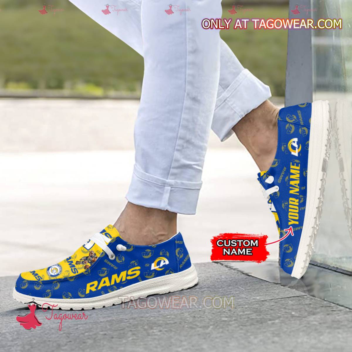 JWFancy Los Angeles Rams  Personalized Hey Dude Shoes For Men And Women
