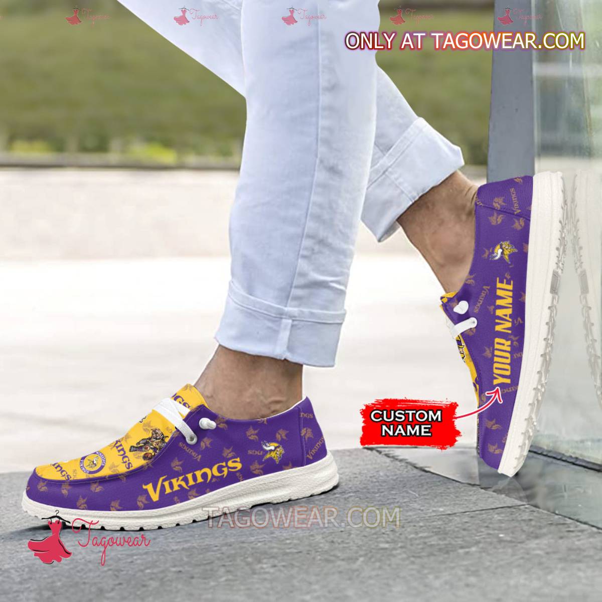 JWFancy Minnesota Vikings Personalized Hey Dude Shoes For Men And Women
