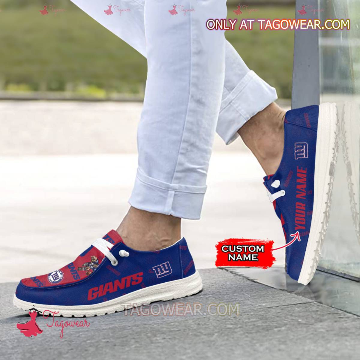 JWFancy New York Giants Personalized Hey Dude Shoes For Men And Women