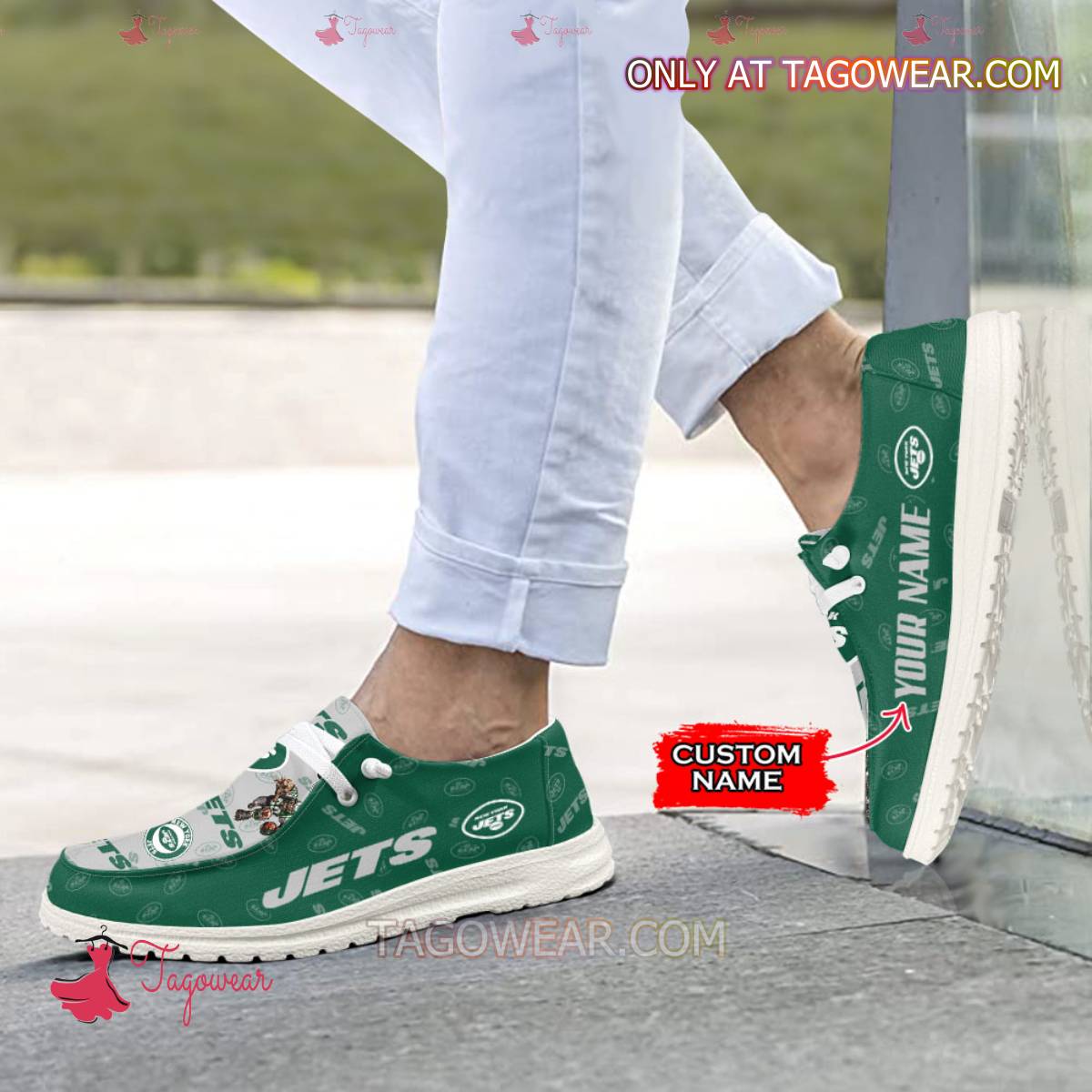 JWFancy New York Jets Personalized Hey Dude Shoes For Men And Women