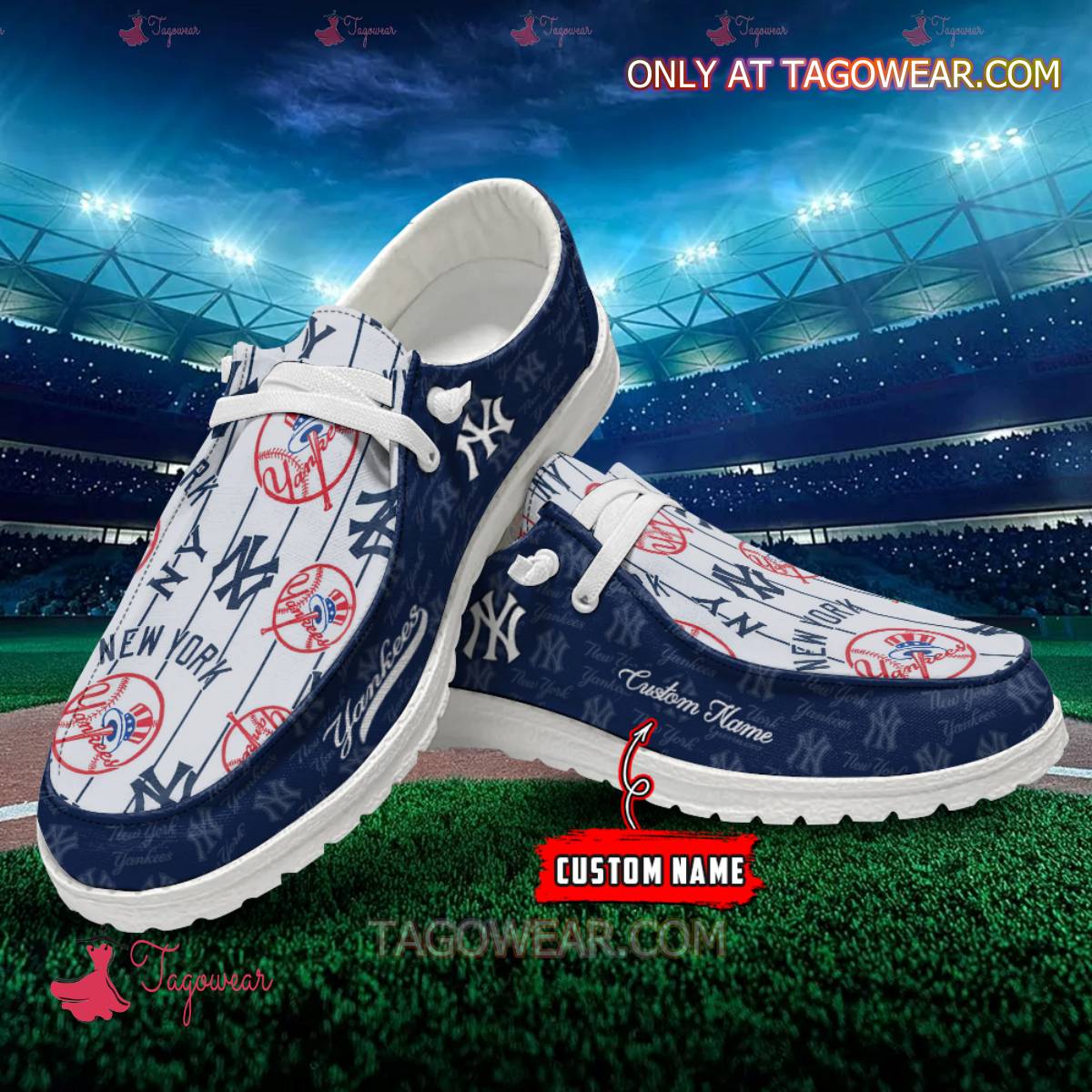 JWFancy New York Yankees Personalized Hey Dude Shoes For Men And Women