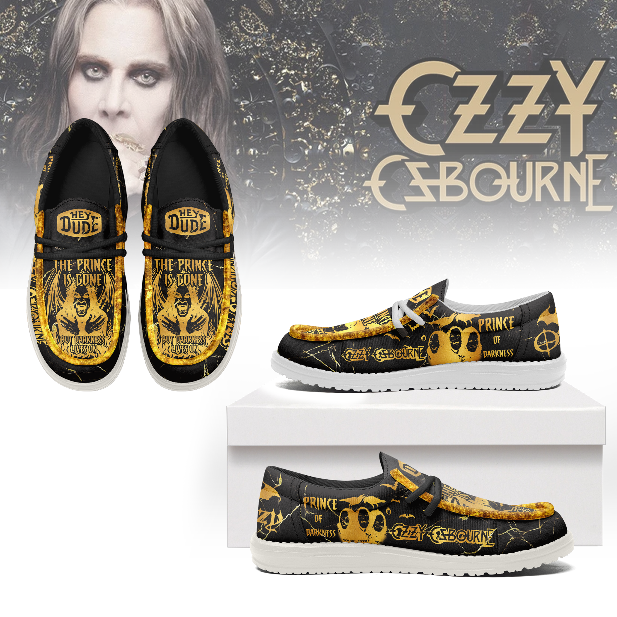 JWFancy Ozzy Osbourne Hey Dude Shoes Gift For Fans