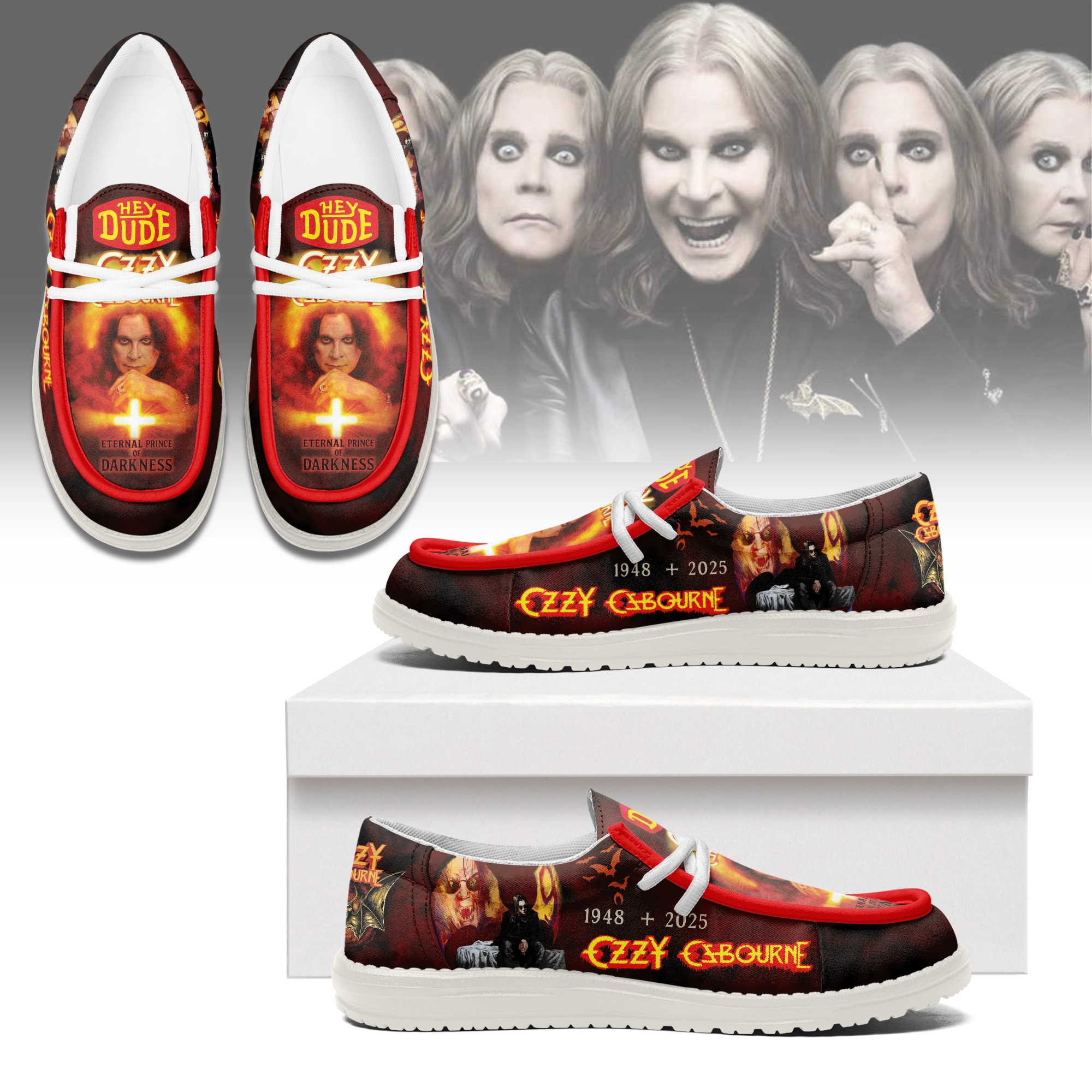 JWFancy Ozzy Osbourne Hey Dude Shoes Gift For Fans