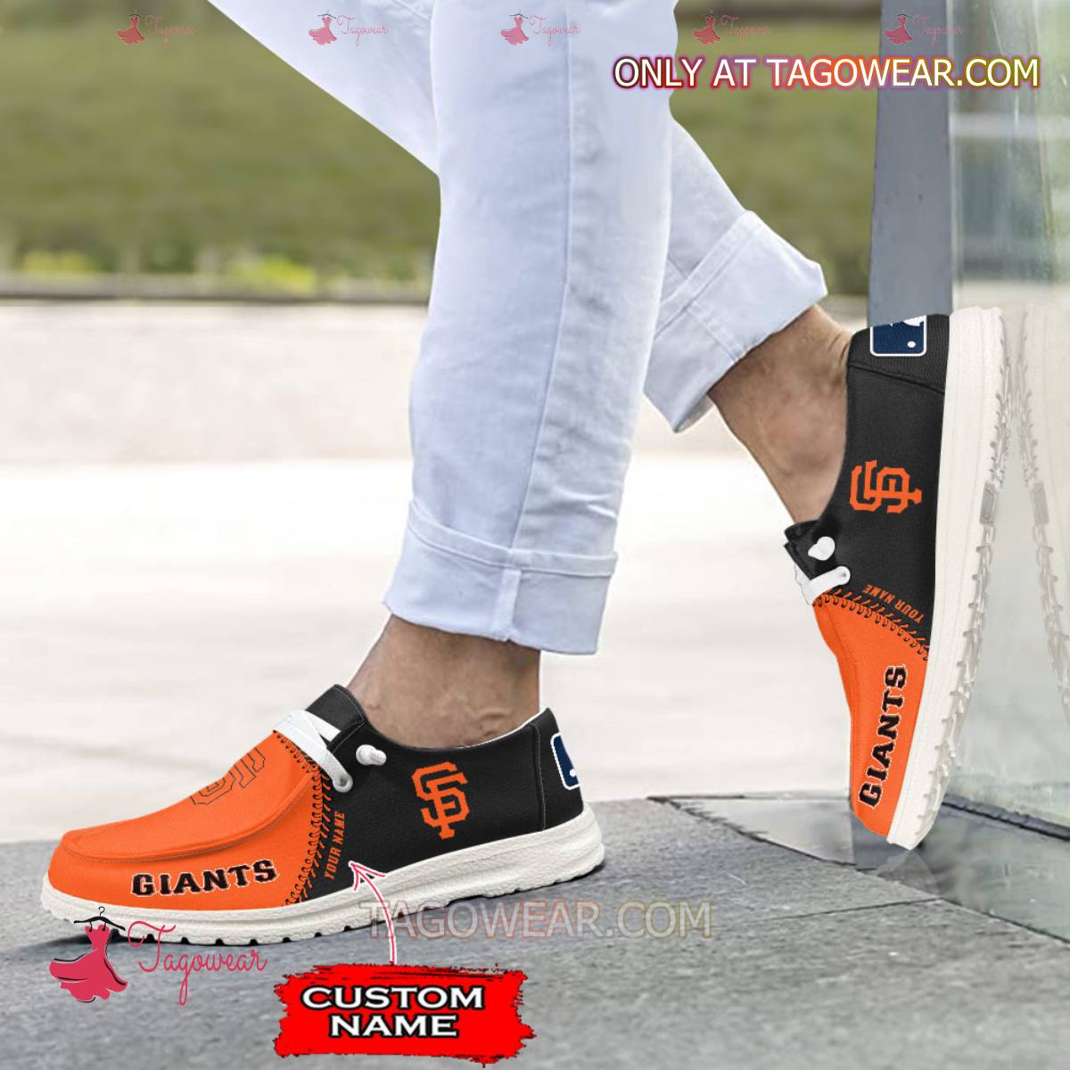 JWFancy San Francisco Giants Hey Dude Shoes Wally Men’s Lace Up Loafers Comfortable For Men And Women