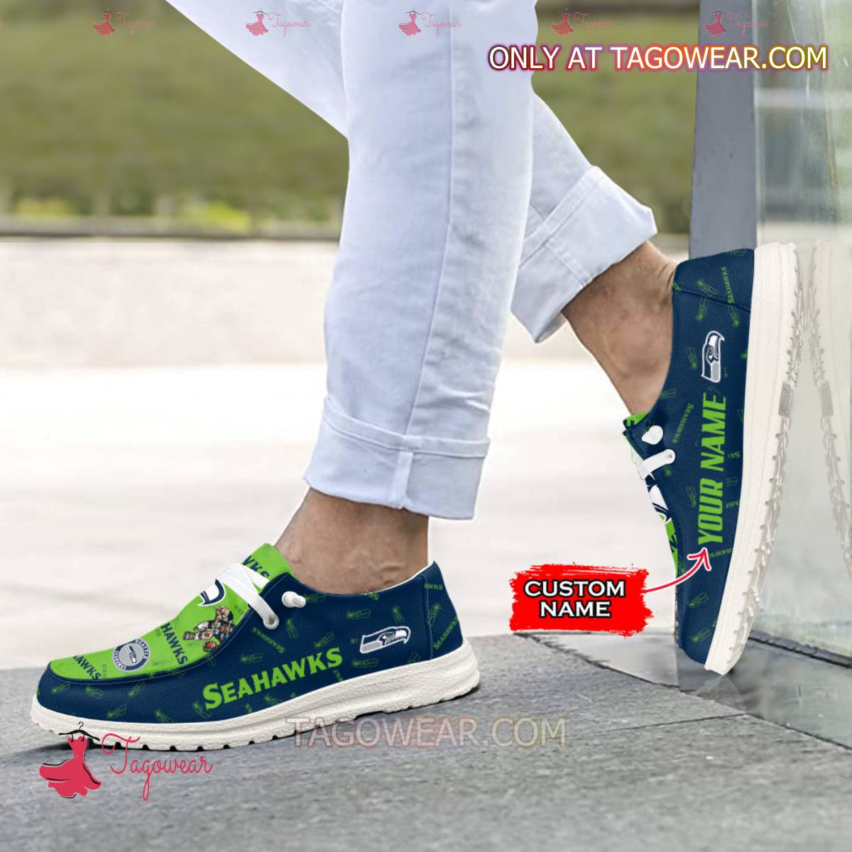JWFancy Seattle Seahawks Personalized Hey Dude Shoes For Men And Women