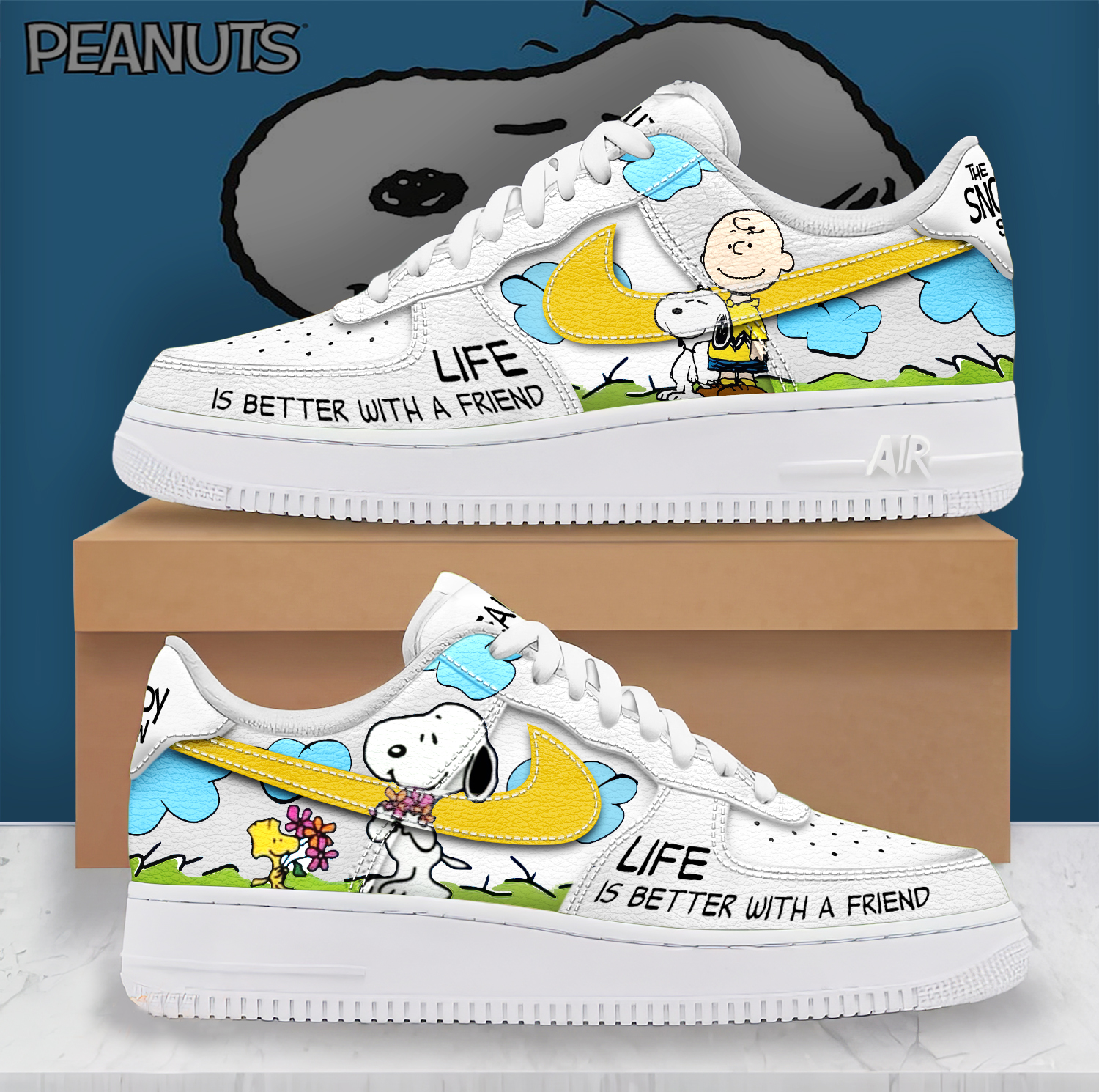JWFancy Snoopy Air Low-Top Sneakers Shoes For Men And Women