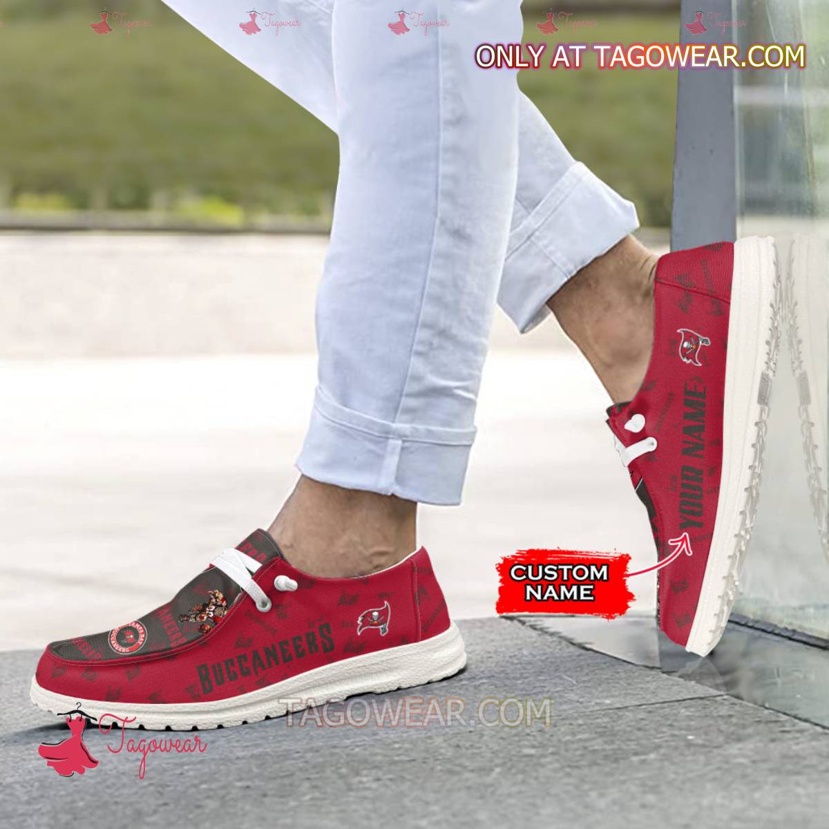 JWFancy Tampa Bay Buccaneers Personalized Hey Dude Shoes For Men And Women