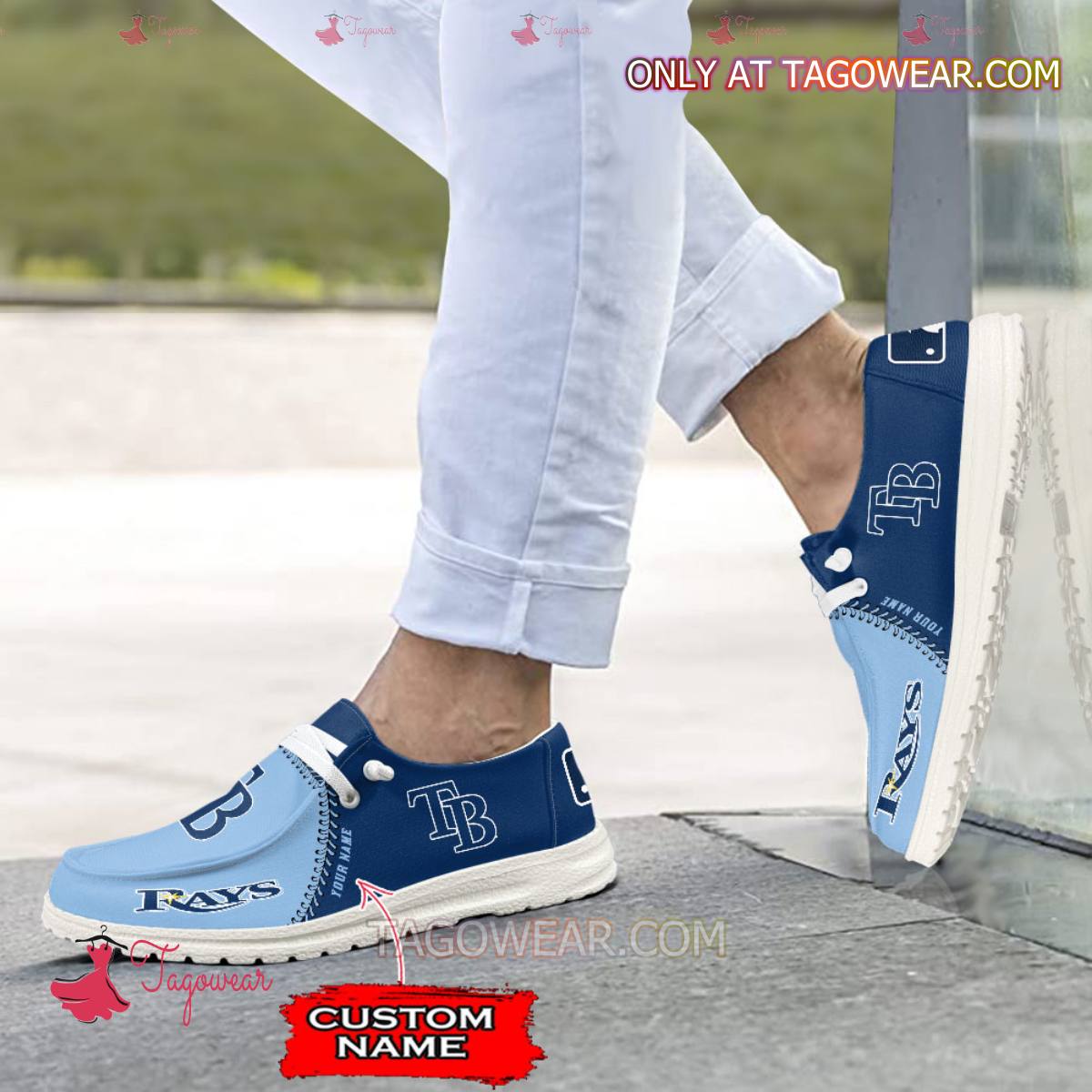 JWFancy Tampa Bay Rays Personalized Hey Dude Shoes For Men And Women