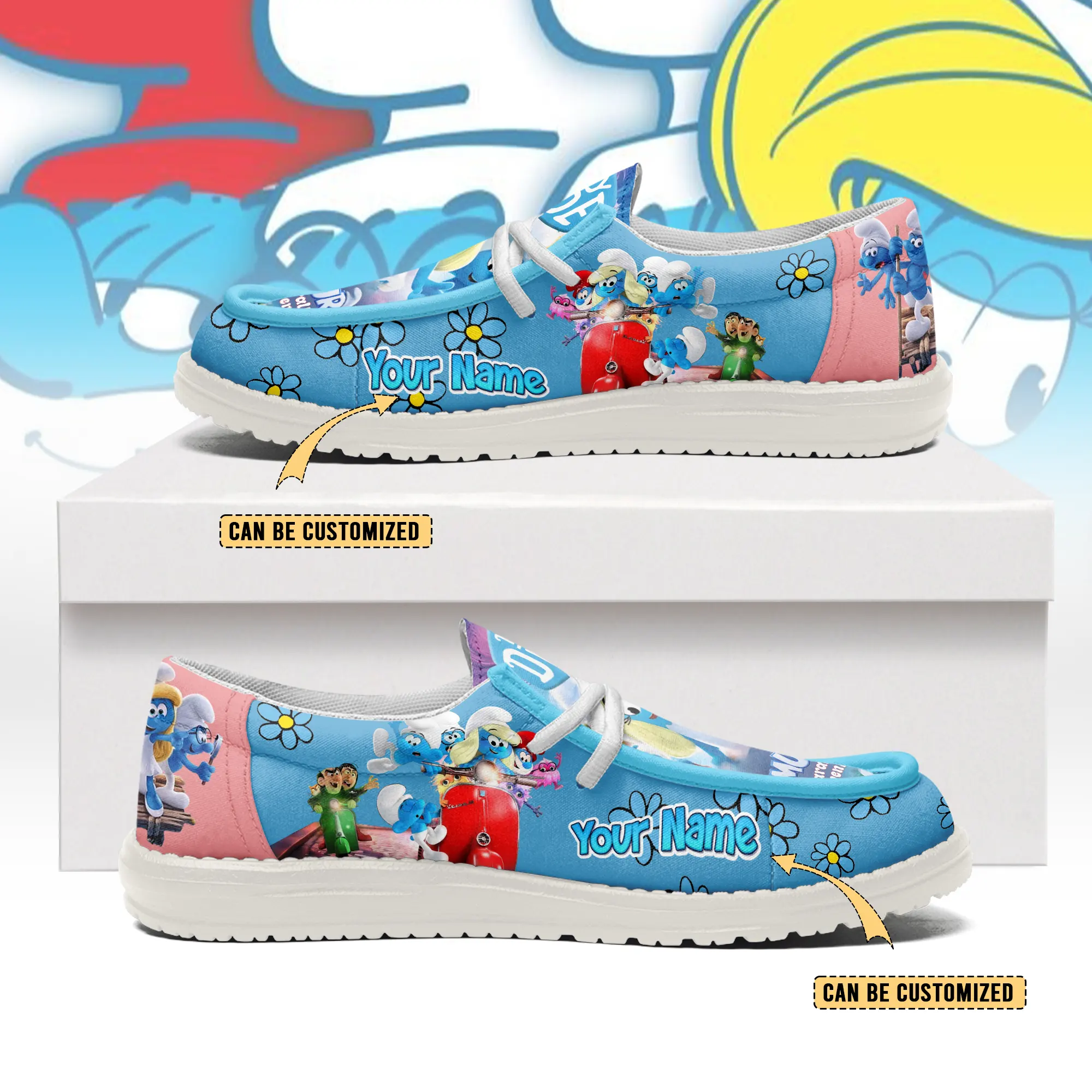 JWFancy The Smurfs Hey Dude Shoes Gift For Fans