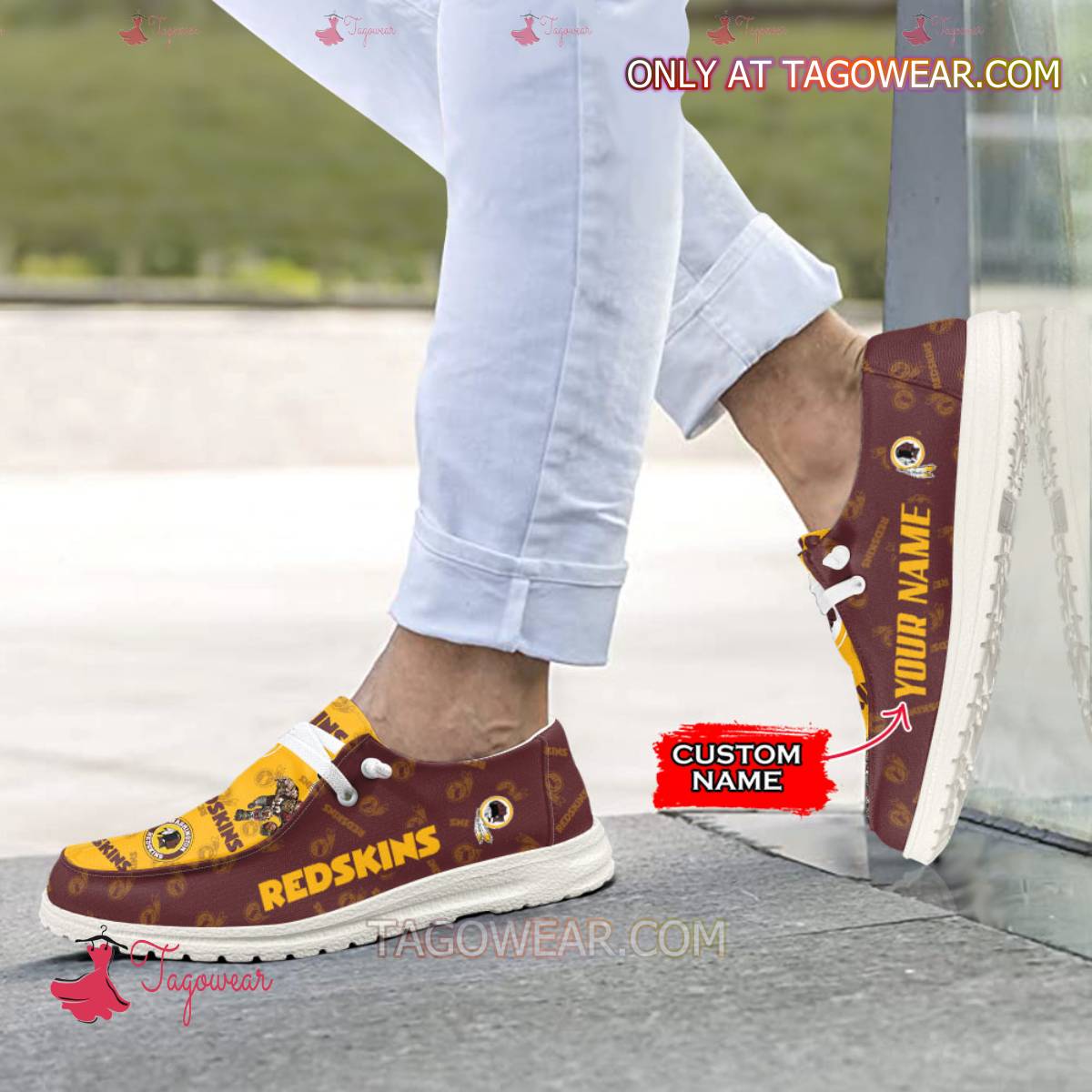 JWFancy Washington Redskins Personalized Hey Dude Shoes For Men And Women