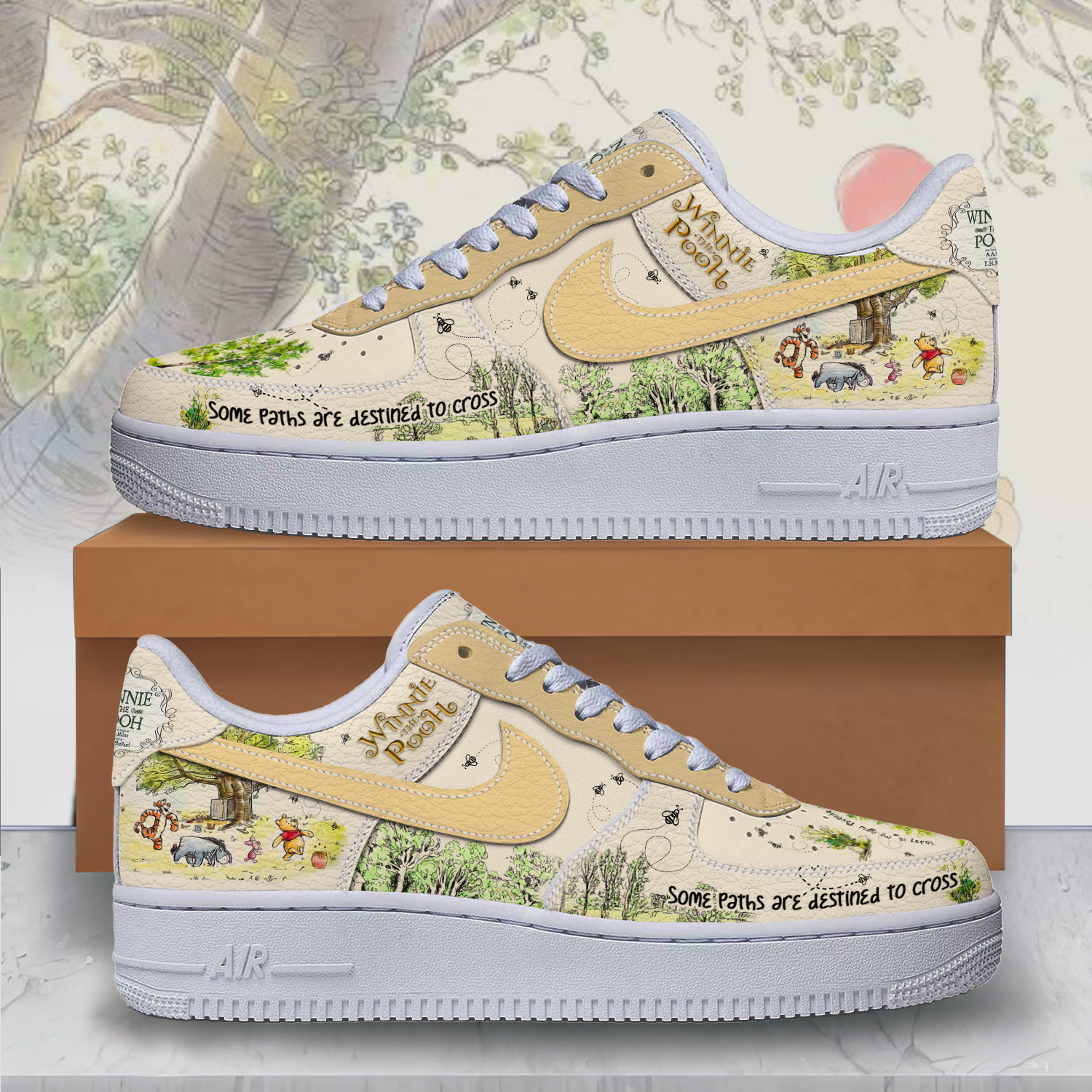 JWFancy Winnie The Pooh Air Low-Top Sneakers Shoes For Men And Women