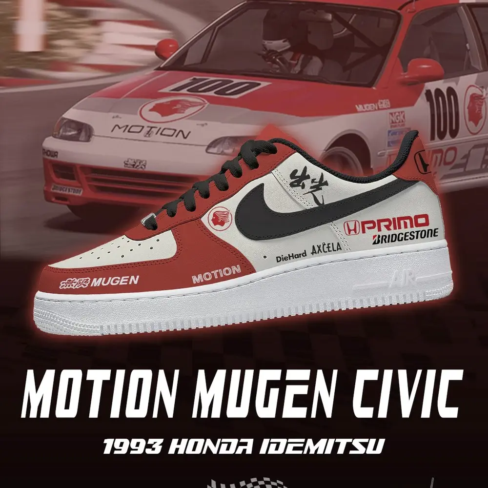 JWFancy 1993 Idemitsu Motion Mugen Civic Air Low-Top Sneakers Shoes For Men And Women