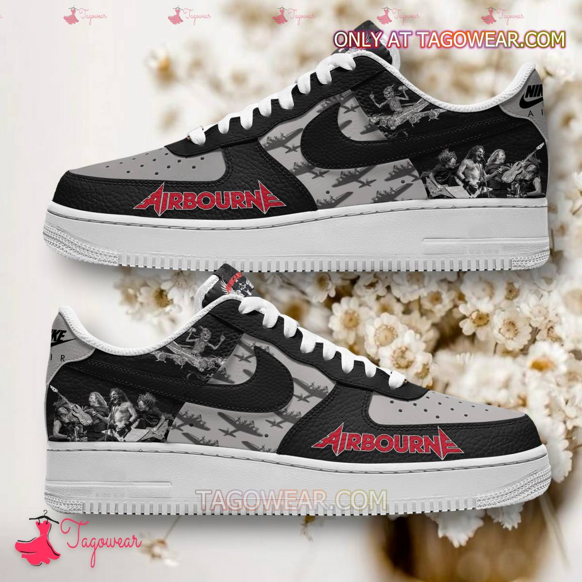 JWFancy Airbourne Hard Rock Air Low-Top Sneakers Shoes For Men And Women