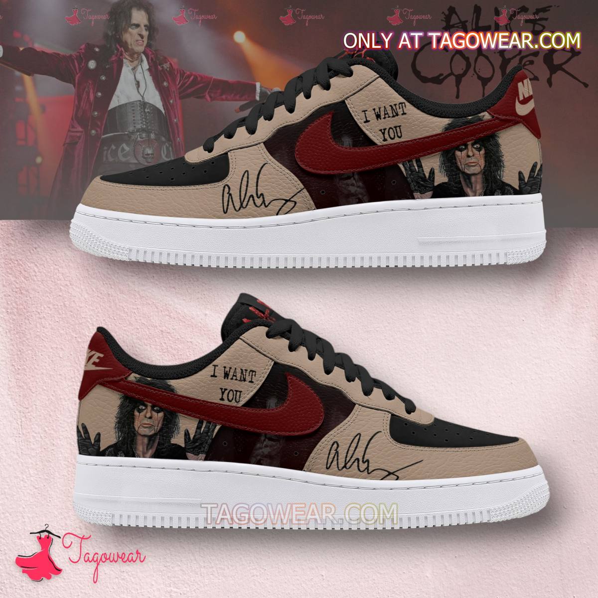 JWFancy Alice Cooper Air Low-Top Sneakers Shoes For Men And Women