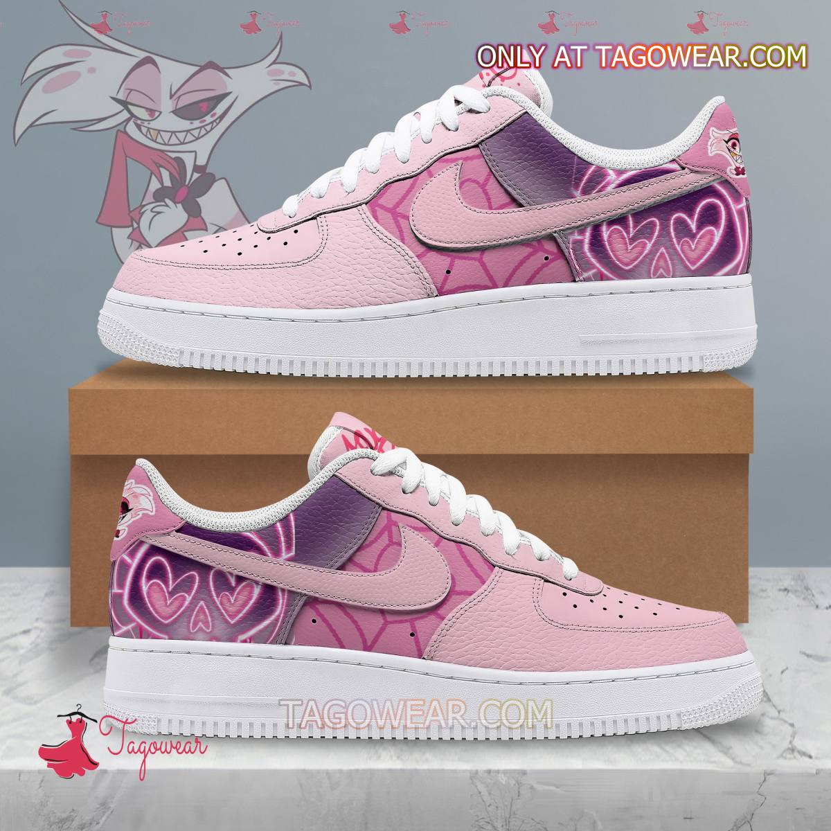 JWFancy Angel Dust Hazbin Hotel Air Low-Top Sneakers Shoes For Men And Women