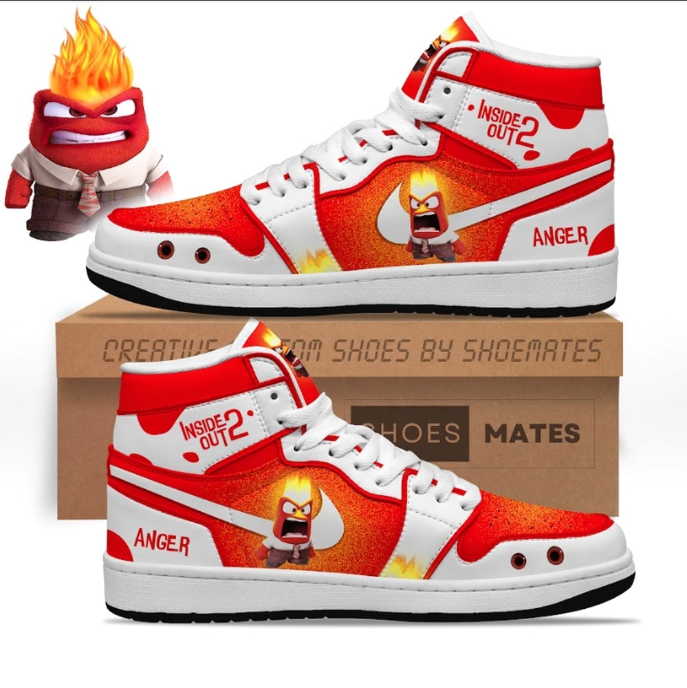 JWFancy Anger Inside Out AJ1 High Sneakers Shoes For Men And Women