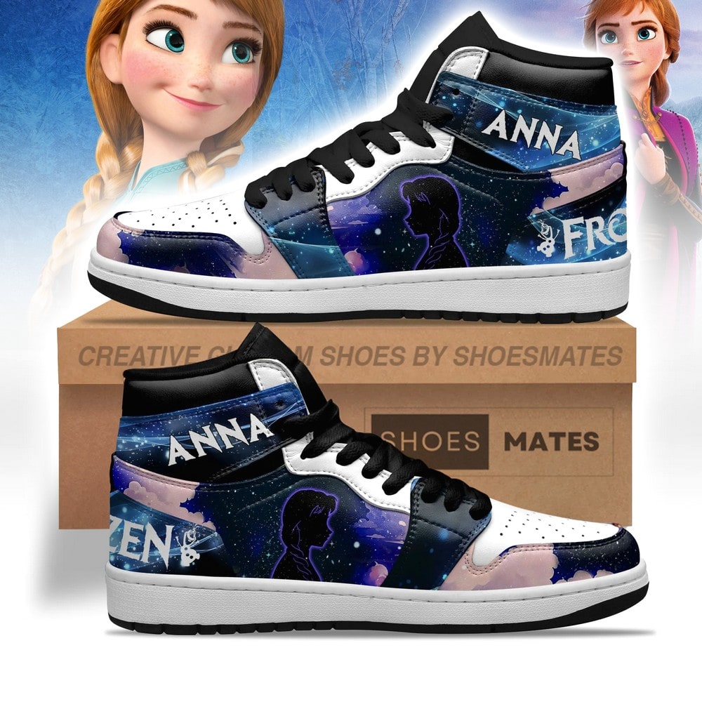 JWFancy Anna Frozen AJ1 High Sneakers Shoes For Men And Women