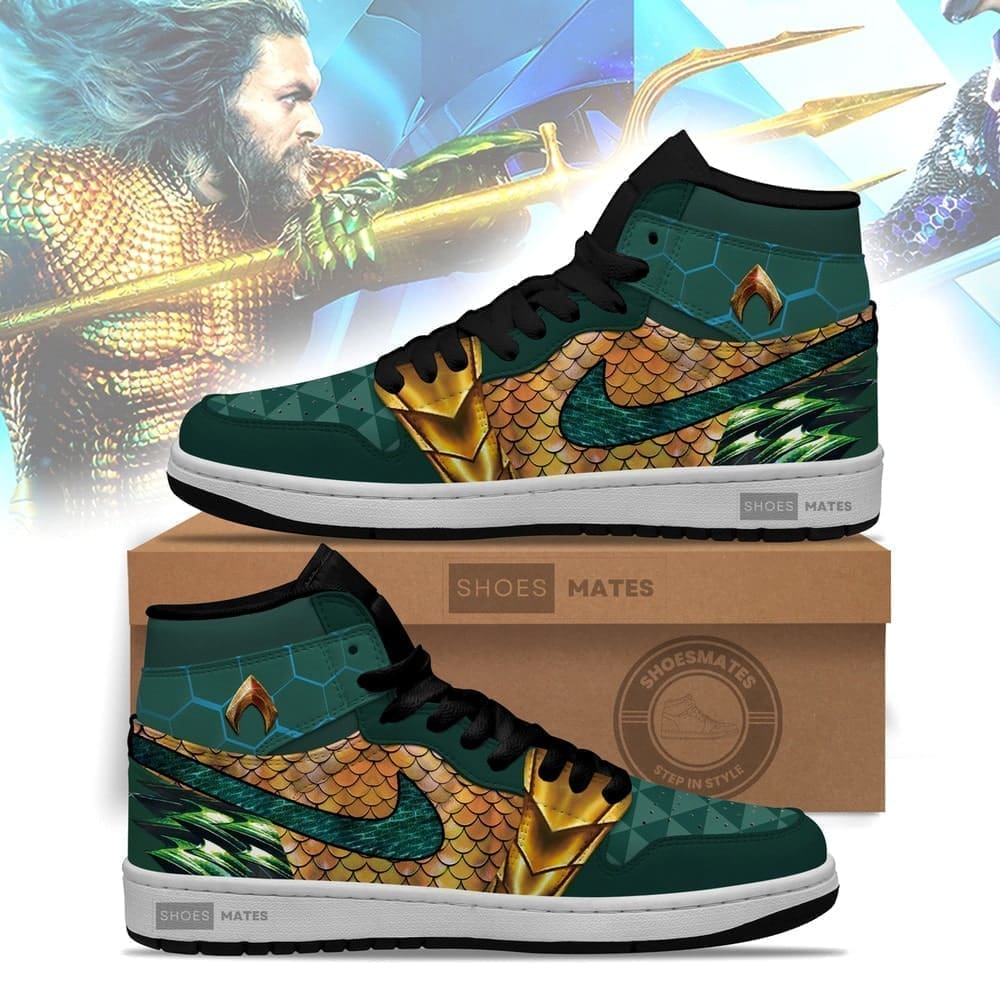 JWFancy Aquaman AJ1 High Sneakers Shoes For Men And Women