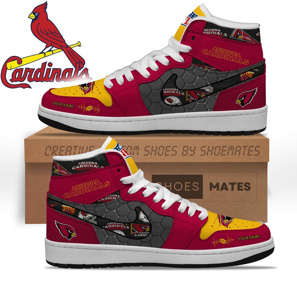 JWFancy Arizona Cardinals AJ1 High Sneakers Shoes For Men And Women