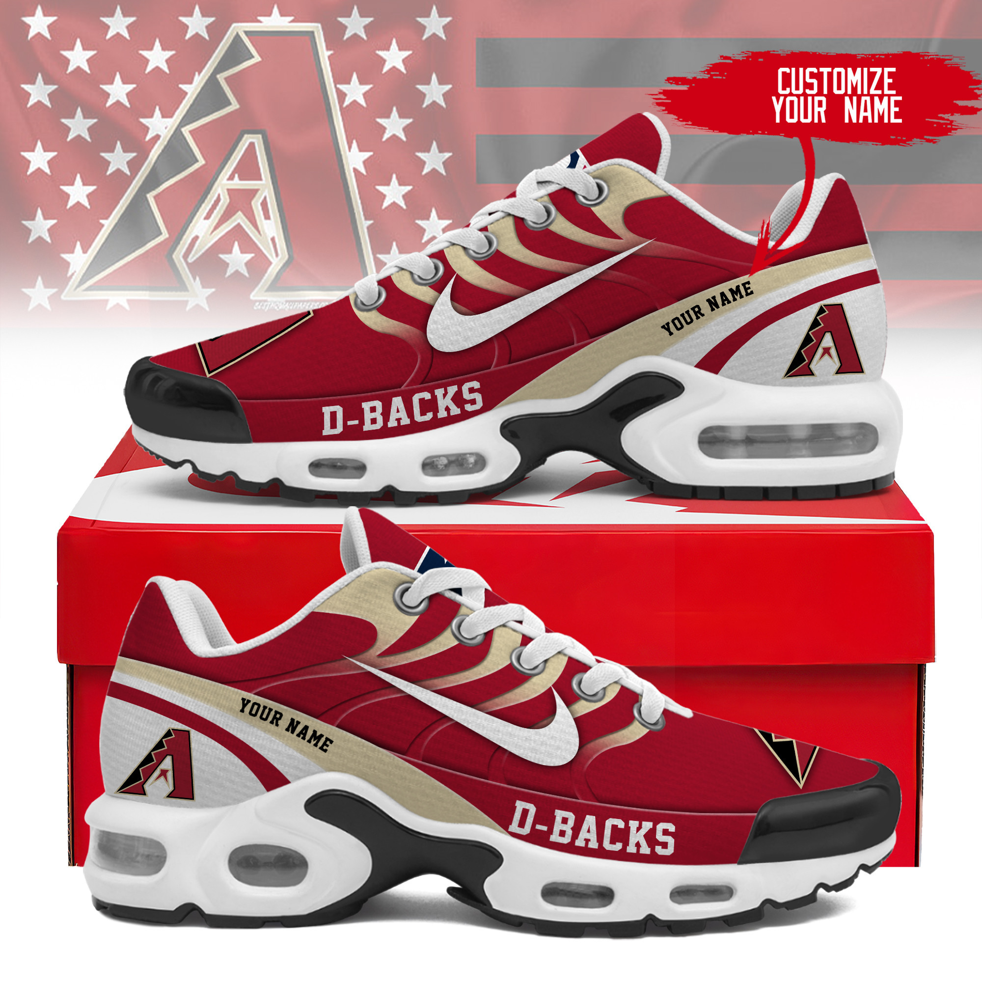 JWFancy Arizona Diamondbacks TN Shoes Sneakers For Men And Women