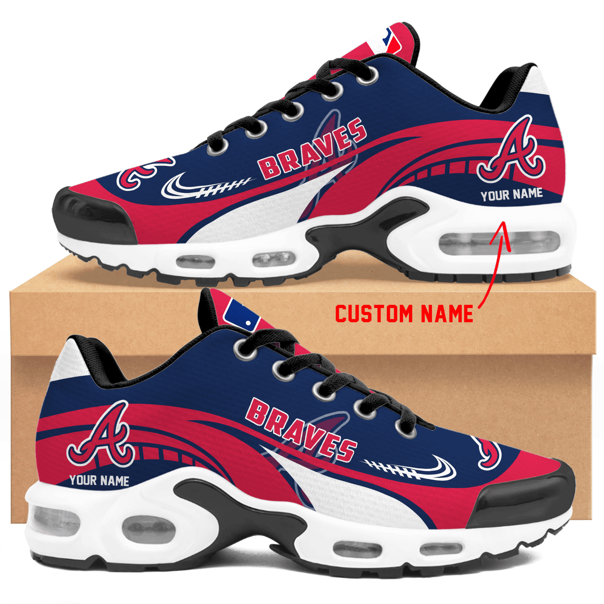 JWFancy Atlanta Braves TN Shoes Sneakers For Men And Women