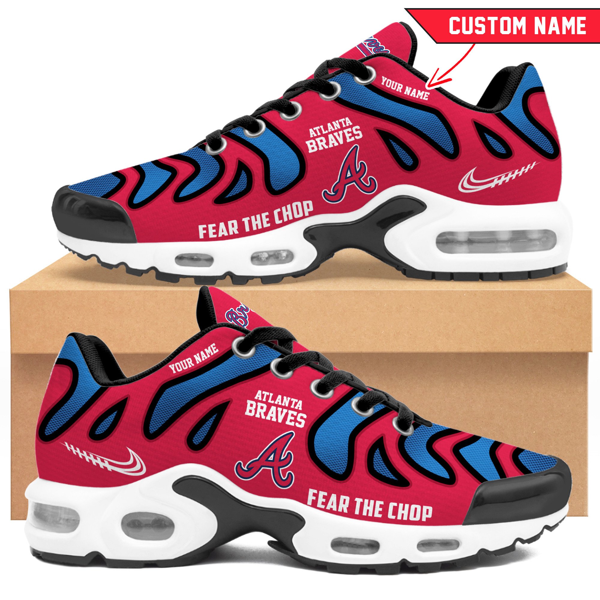 JWFancy Atlanta Braves TN Shoes Sneakers For Men And Women