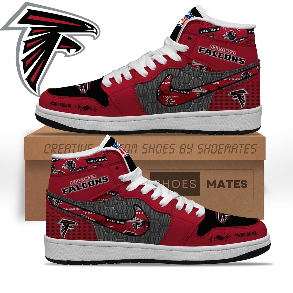 JWFancy Atlanta Falcons AJ1 High Sneakers Shoes For Men And Women