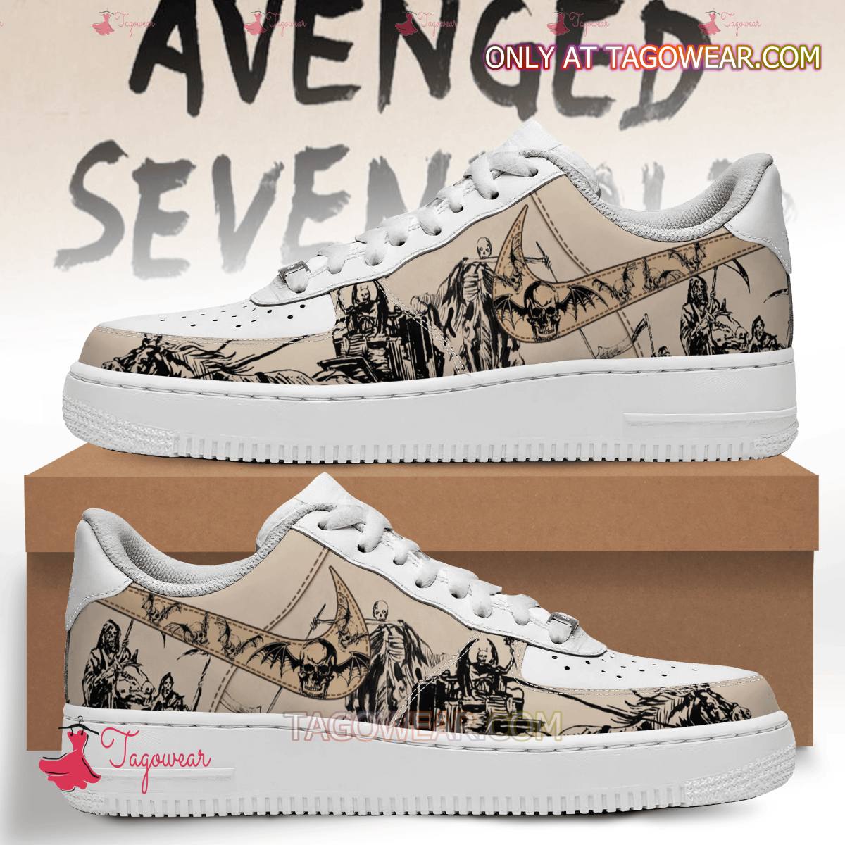 JWFancy Avenged Sevenfold Air Low-Top Sneakers Shoes For Men And Women