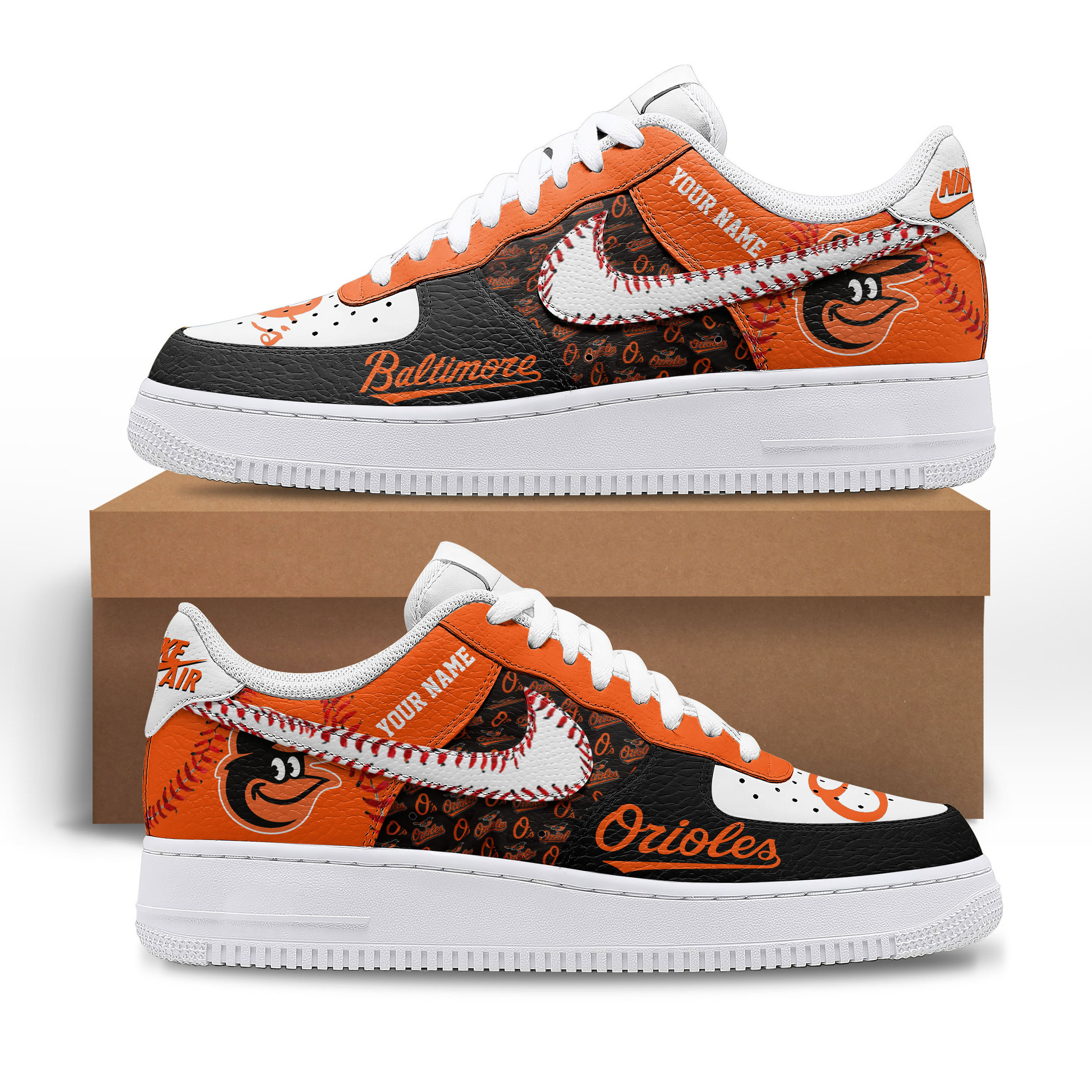 JWFancy Baltimore Orioles Air Low-Top Sneakers Shoes For Men And Women
