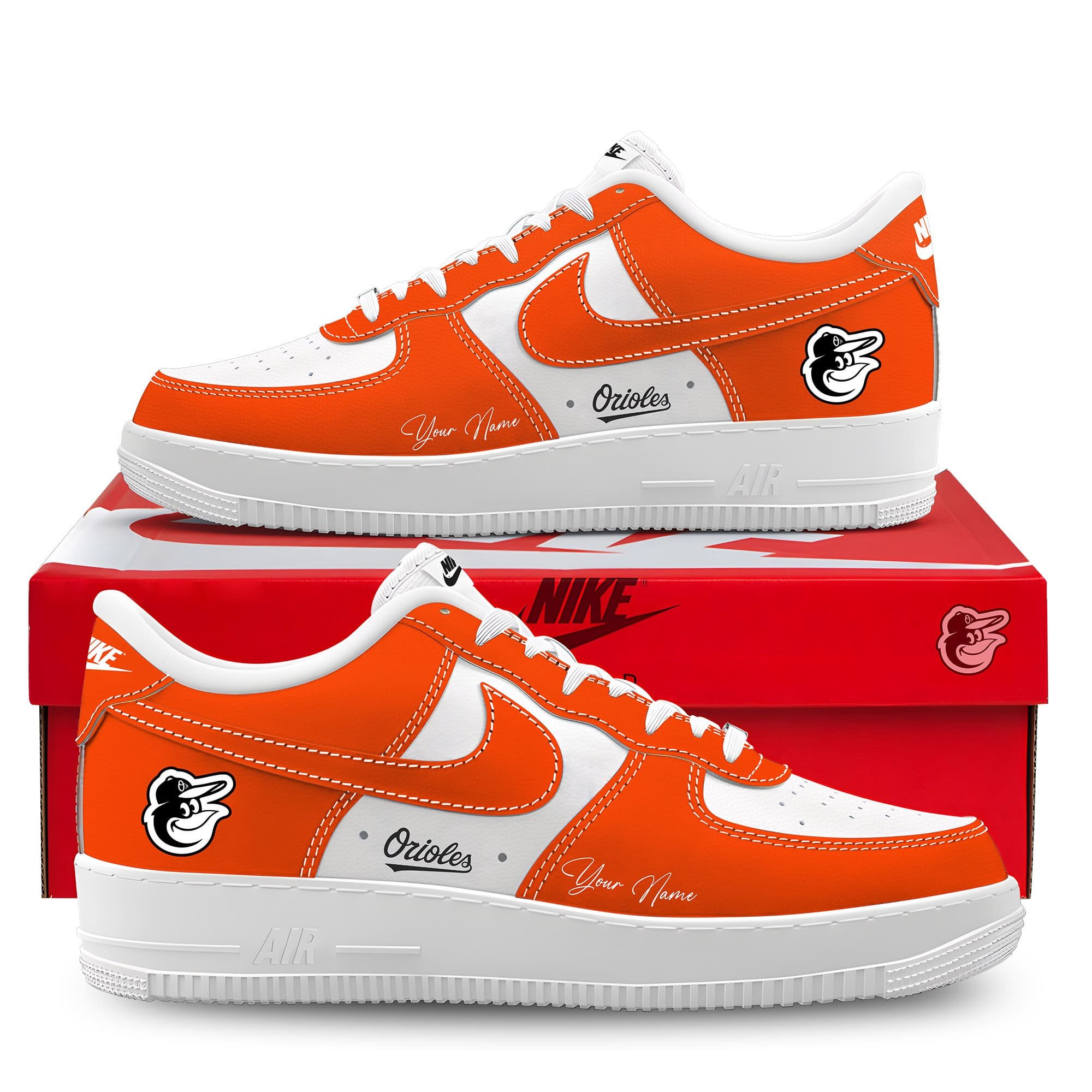 JWFancy Baltimore Orioles Air Low-Top Sneakers Shoes For Men And Women