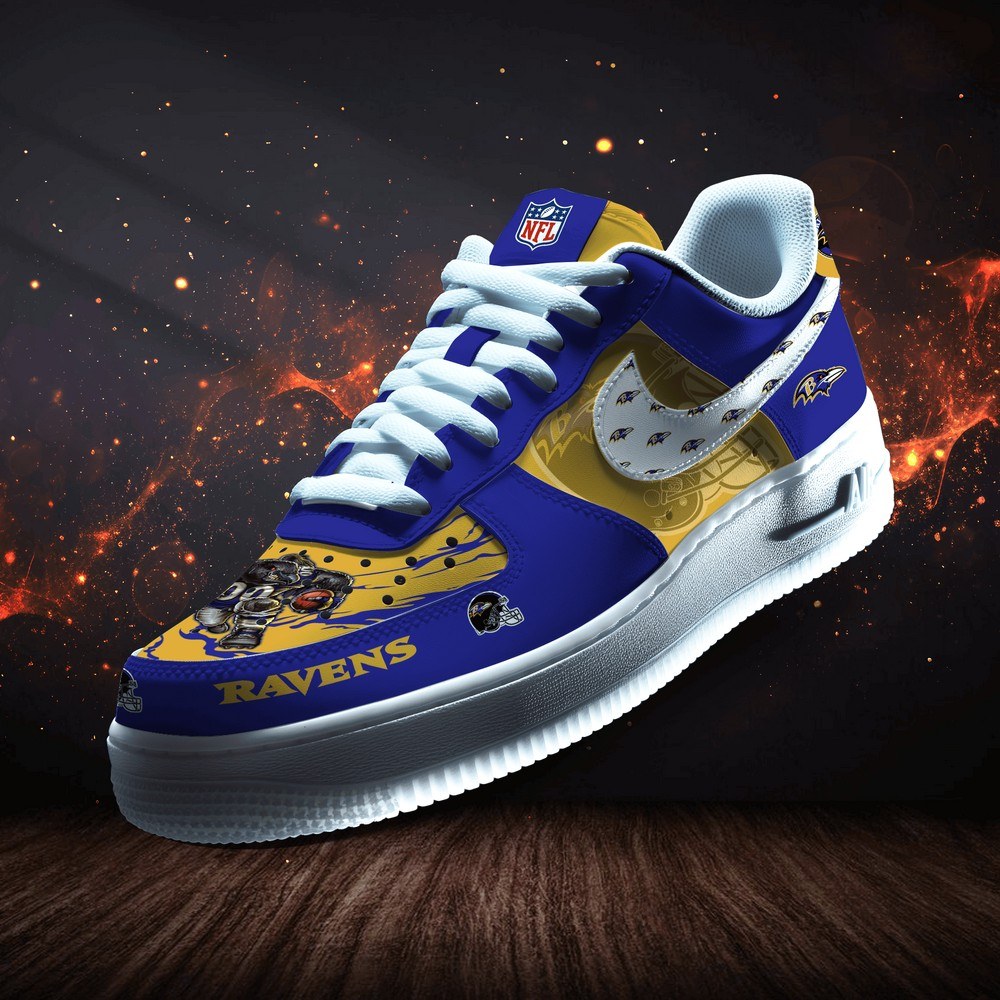 JWFancy Baltimore Ravens Version 6 Air Low-Top Sneakers Shoes For Men And Women