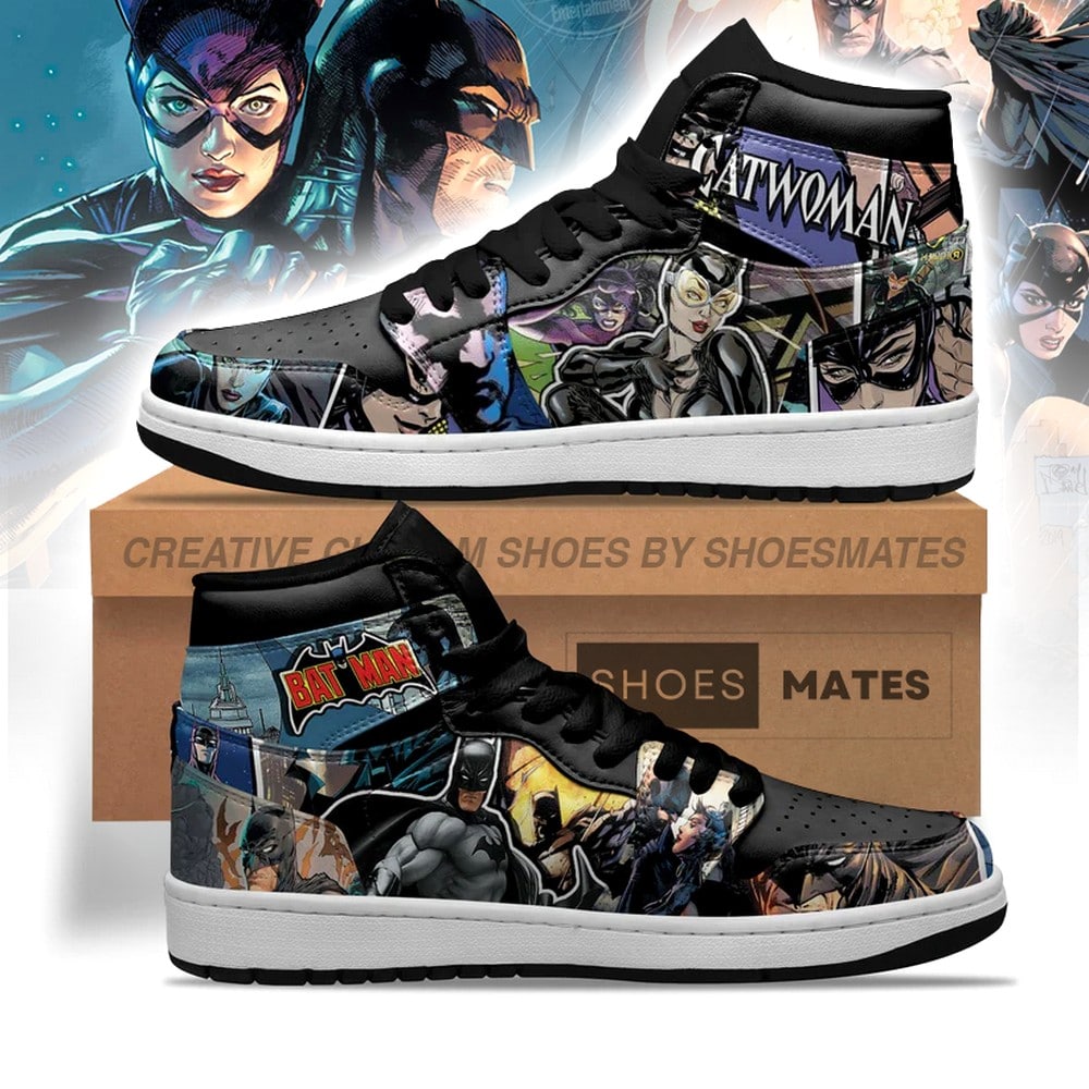 JWFancy Batman x Catwoman AJ1 High Sneakers Shoes For Men And Women