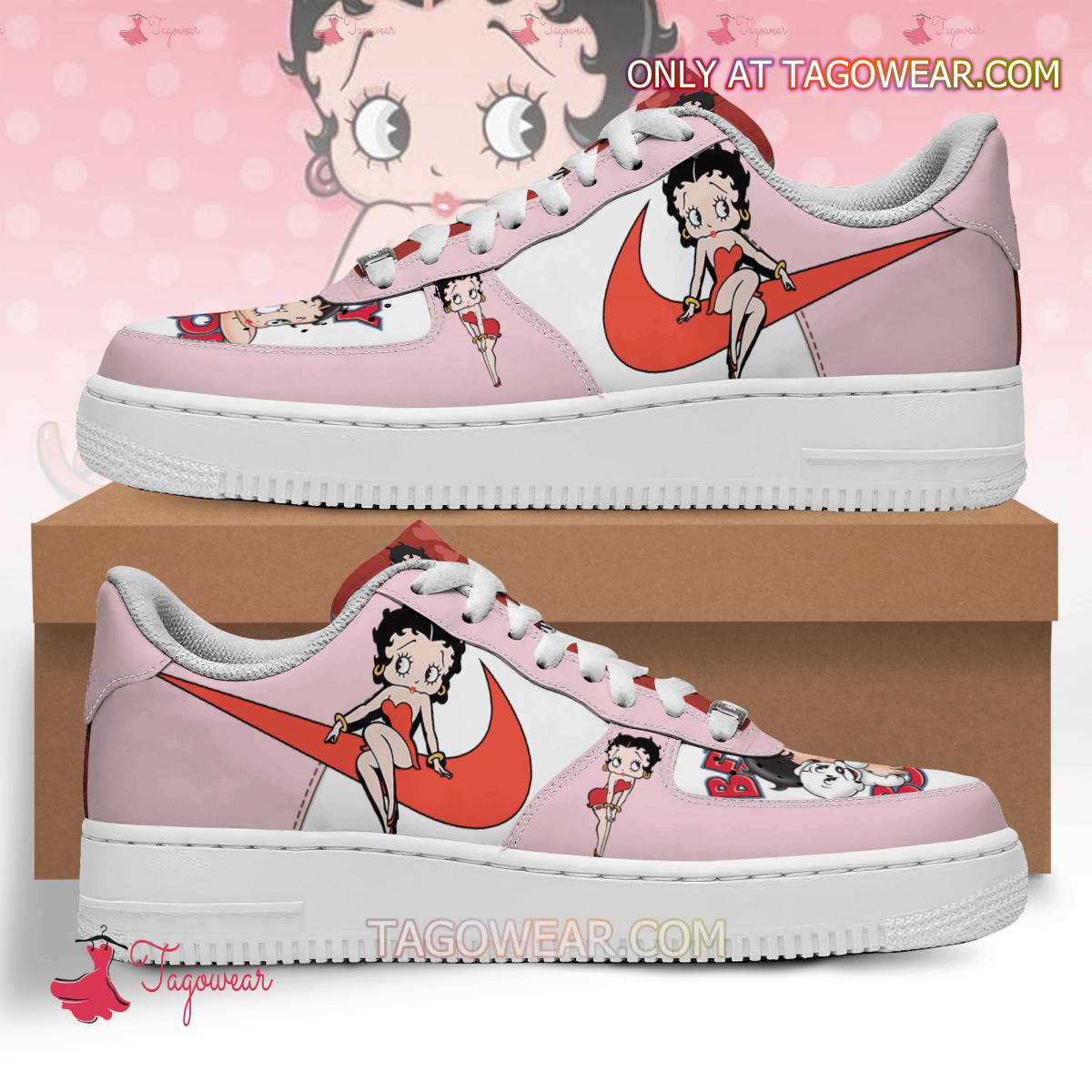 JWFancy Betty Boop Air Low-Top Sneakers Shoes For Men And Women