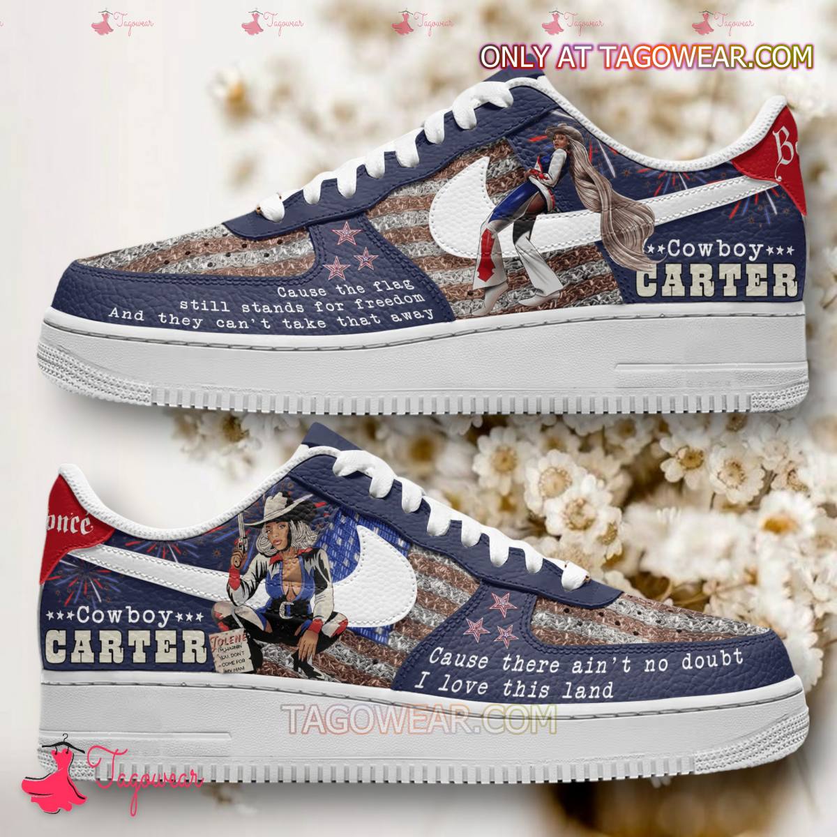 JWFancy Beyonce Cowboy Air Low-Top Sneakers Shoes For Men And Women