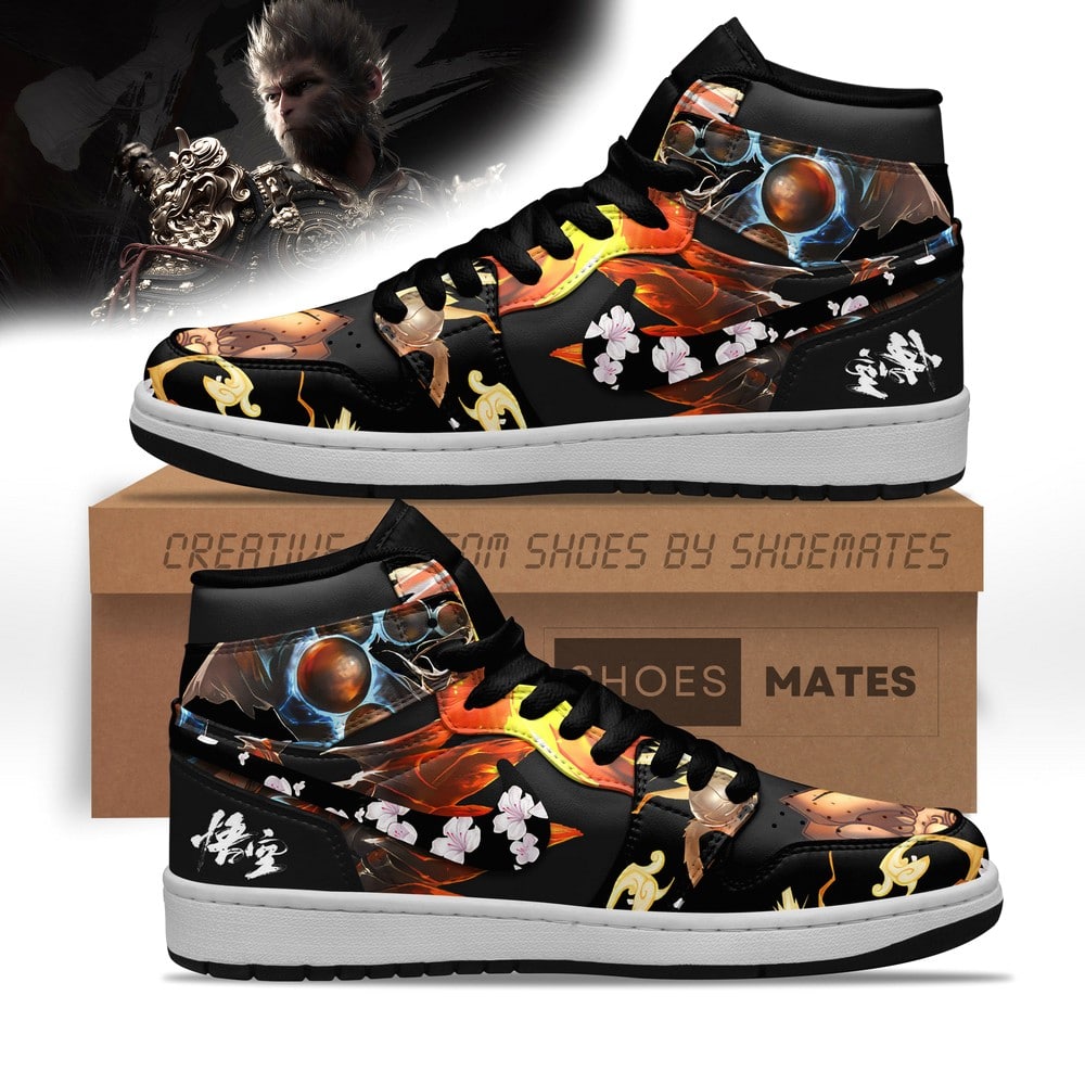 JWFancy Black Myth Wukong AJ1 High Sneakers Shoes For Men And Women