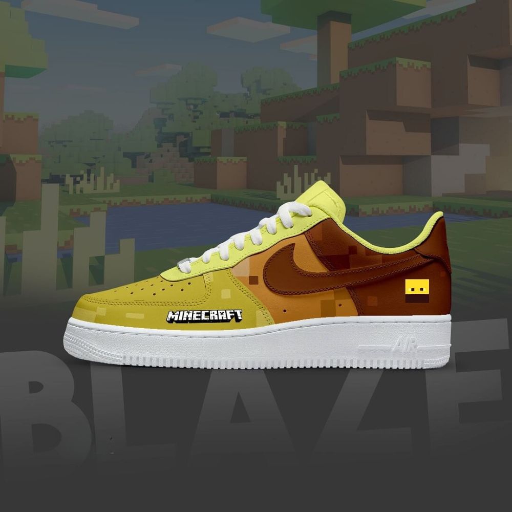 JWFancy Blaze Minecraft Air Low-Top Sneakers Shoes For Men And Women