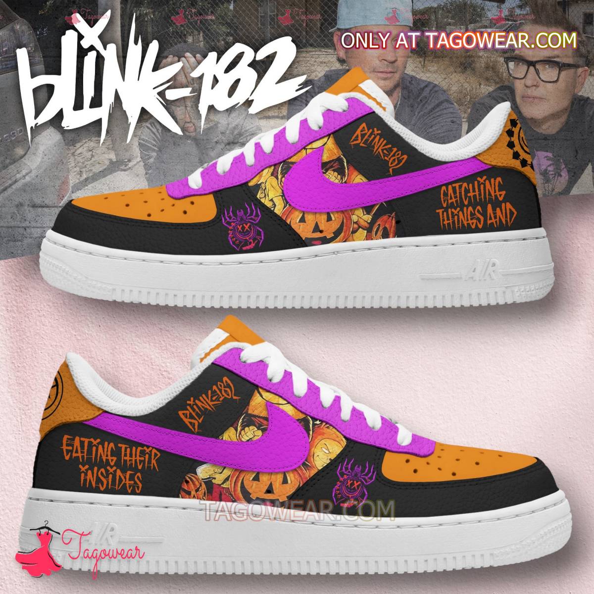 JWFancy Blink-182 Catching Things And Eating Their Insides Halloween Air Low-Top Sneakers Shoes For Men And Women